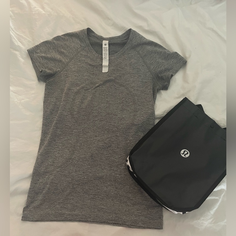 Lululemon Gray Swiftly Tech Short-Sleeve Shirt